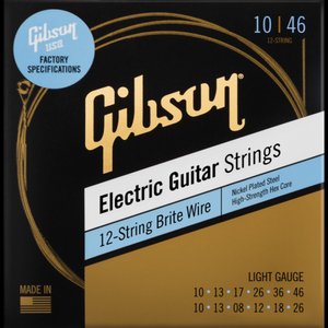 Струны для электрогитары GIBSON SEG-BWR9 Brite Wire Reinforced 10-46 Light
