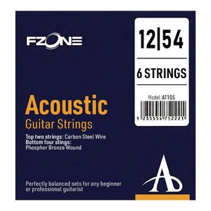 Струни для акустичної гітари Fzone AT105 Acoustic Bronze (12-54)