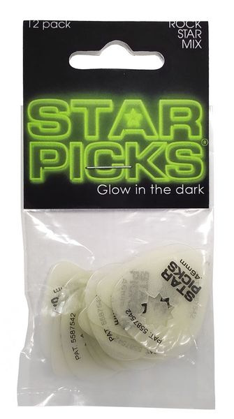 Набір медіаторів Everly Glow In The Dark Star Pick Mix (12-Pack)