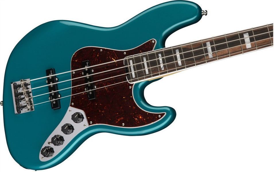 Бас-гитара FENDER AMERICAN ELITE JAZZ BASS EBONY FRETBOARD Ocean Turqoise