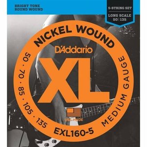 Струны для бас-гитары D'ADDARIO EXL-160-5