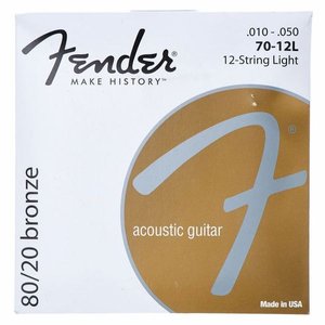 Струны для акустической гитары FENDER 70-12L
