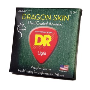 Струни для акустичної гітари DR Strings Dragon Skin Acoustic - Light (12-54)