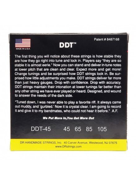 Струны для бас-гитары DR Strings DDT Drop Down Tuning Bass - Medium (45-105)