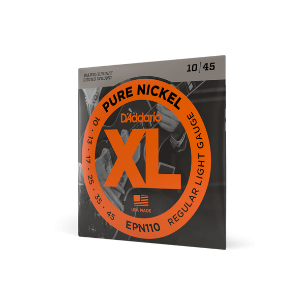 Струни для електрогітари D'ADDARIO EPN110 XL Pure Nickel Regular Light (10-45)
