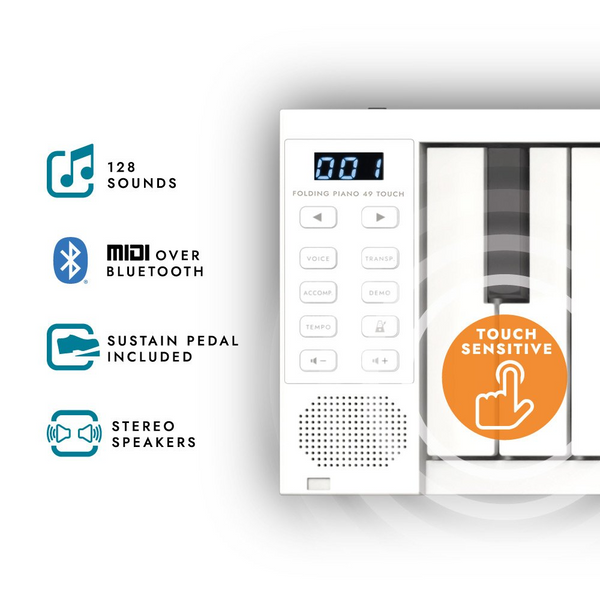 Фортепіано розкладне Carry-on Folding Piano Touch White 49 клавіш