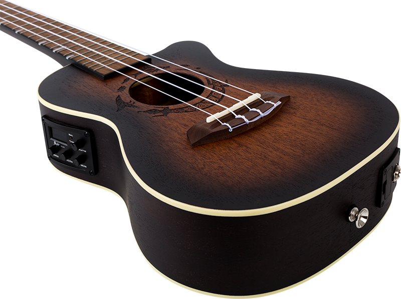 Электроакустическая укулеле Flight DUC380 CEQ Amber Concert