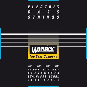Струни для бас-гітари WARWICK 40210 Black Label Medium Light 4-String (40-100)