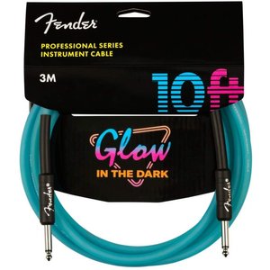 Кабель инструментальный Fender Cable Professional Series 10' Glow in Dark Blue