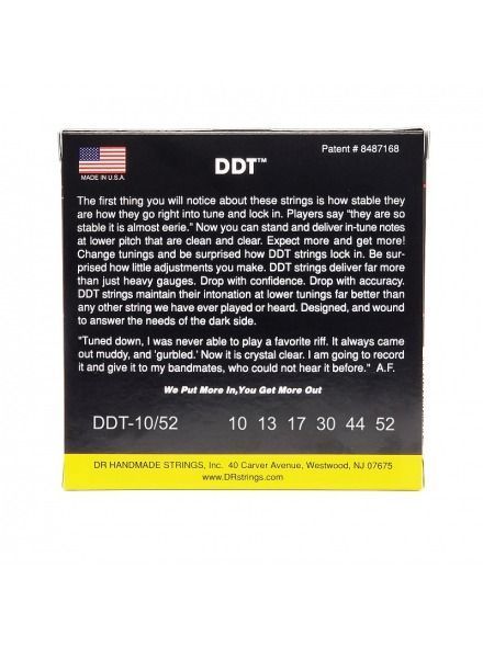 Струны для электрогитары DR Strings DDT Drop Down Tuning Electric - Big Heavy (10-52)