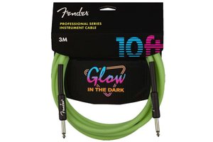 Кабель інструментальний Fender Cable Professional Series 10' Glow in Dark Green