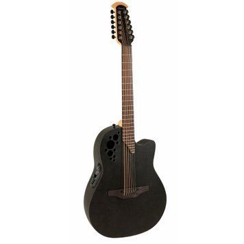Електроакустична 12-струнна гітара Ovation TX Elite 2058TX Deep Contour Cutaway Black Textured