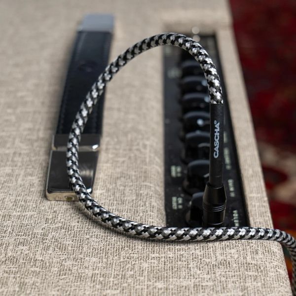 Кабель інструментальний Cascha CCP-G2SBK6 (Professional Line Guitar Cable, Tweed Black, 6 м)