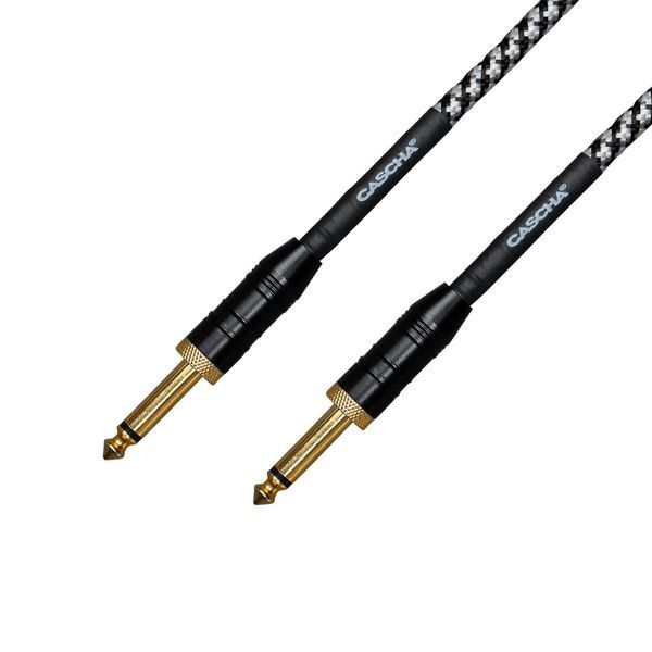 Кабель інструментальний Cascha CCP-G2SBK6 (Professional Line Guitar Cable, Tweed Black, 6 м)