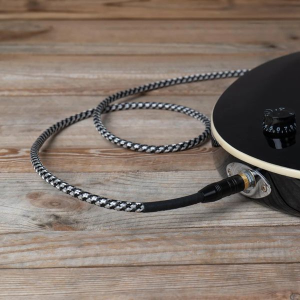 Кабель інструментальний Cascha CCP-G2SBK6 (Professional Line Guitar Cable, Tweed Black, 6 м)