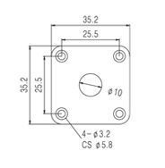 Роз'єм-планка PAXPHIL HJ015 CR Jack Plate (Chrome)