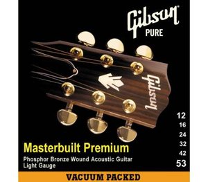 Струни для акустичної гітари GIBSON SAG-MB12 Masterbuilt Phosphor Bronze .012-.053