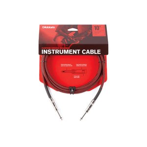 Кабель D'addario PW-BG-10RD Custom Series Braided Instrument Cable - Red (3m)