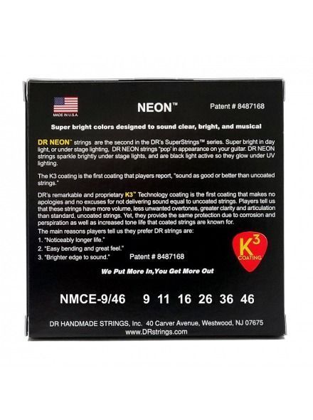 Струни для електрогітари DR Strings Neon Multi-Color Electric - Light Heavy (9-46)