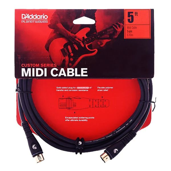 Кабель D'ADDARIO PW-MD-05 Custom Series MIDI Cable (1.5m)