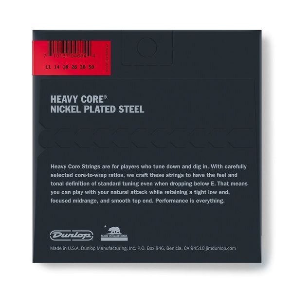 Струни для електрогітари DUNLOP DHCN1150 Heavy Core Electric Guitar Strings (11-50)