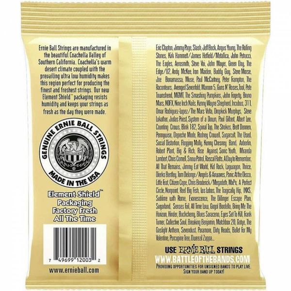 Струны для акустической гитары ERNIE Ball P02003