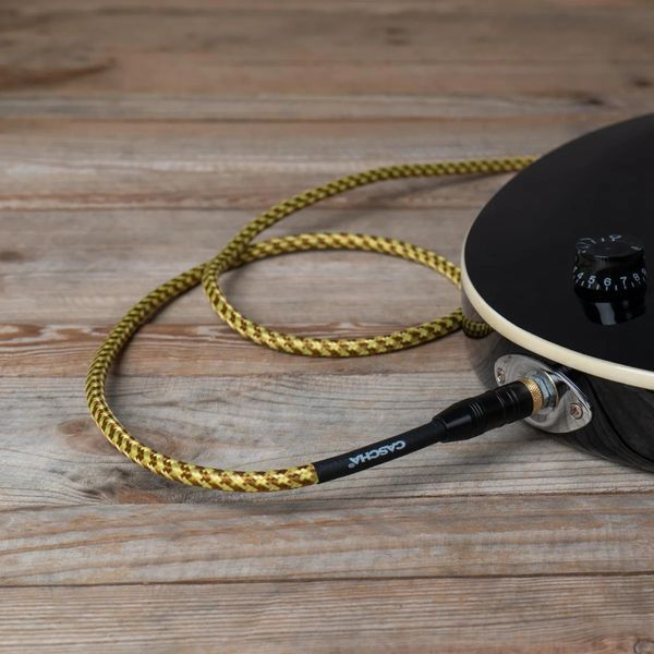 Кабель инструментальный Cascha CCP-G2STW3 (Professional Line Guitar Cable, Tweed Natural, 3 м)