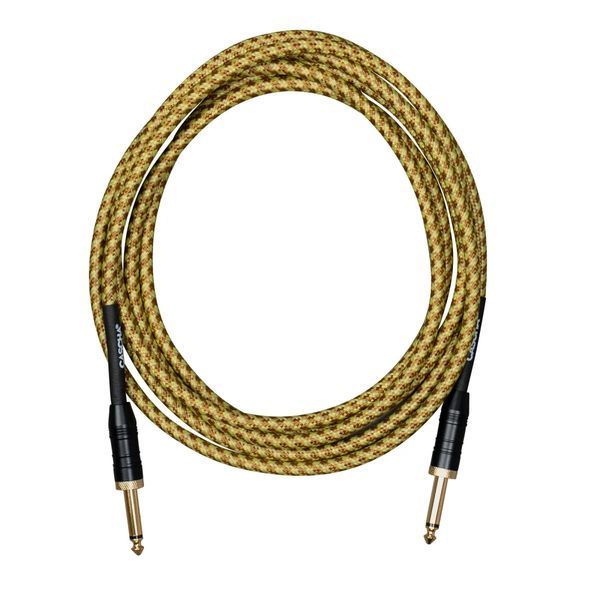 Кабель инструментальный Cascha CCP-G2STW3 (Professional Line Guitar Cable, Tweed Natural, 3 м)
