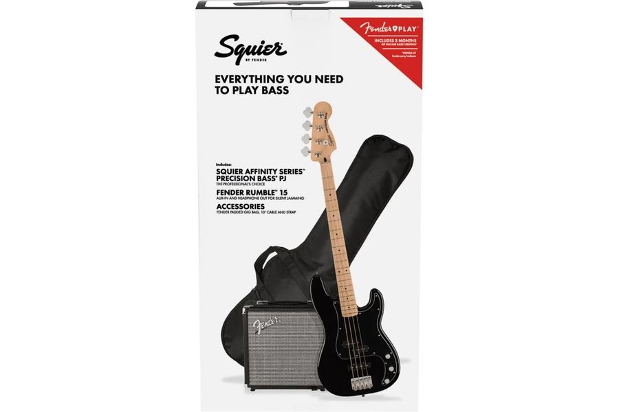 Гітарний набір Squier by Fender Affinity Series PJ Bass Start Pack Black