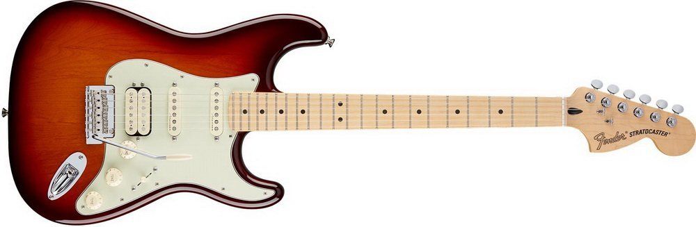 Електрогітара Fender Deluxe Stratocaster HSS MN Tobacco Sunburst