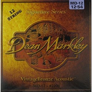Струни для акустичної гітари DEAN MARKLEY 2206 Vintage Bronze Acoustic MED12 (12-54)