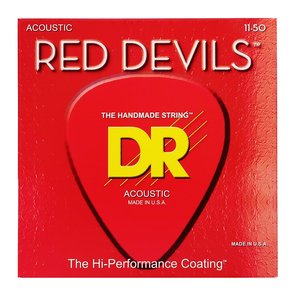 Струни для акустичної гітари DR Strings Red DEVILS Acoustic - Custom Light (11-50)