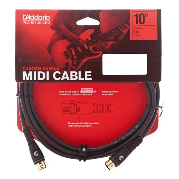 Кабель D'ADDARIO PW-MD-10 Custom Series MIDI Cable (3m)
