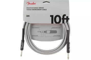 Кабель инструментальный Fender Cable Professional Series 10' White Tweed