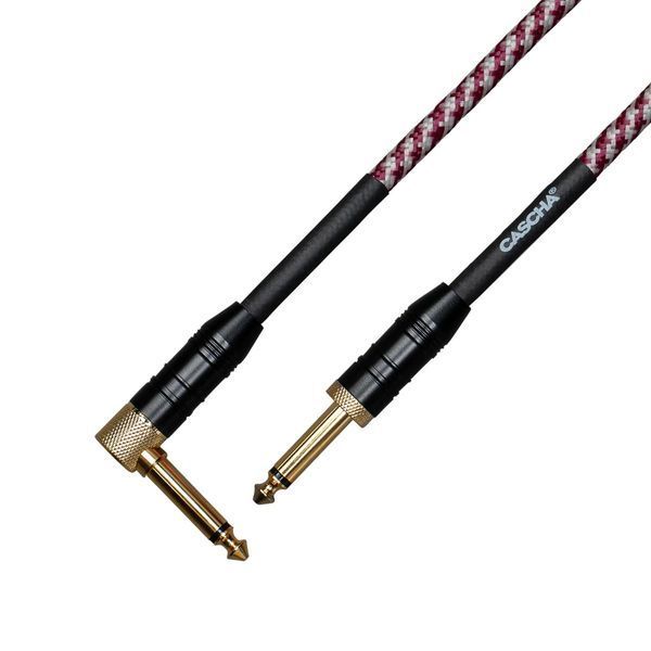 Кабель інструментальний Cascha CCP-G2ARD3 (Professional Line Guitar Cable, Tweed Red, 3 м)