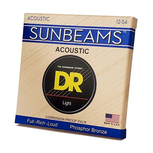 Струни для акустичної гітари DR Strings Sunbeam Acoustic Phosphor Bronze - Light (12-54)