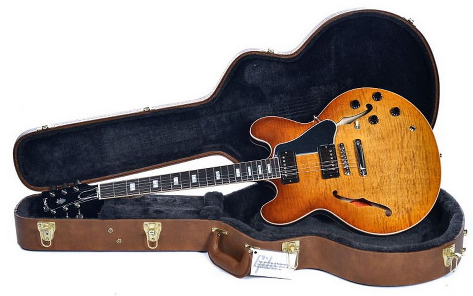 Напівакустична електрогітара GIBSON ES-335 SATIN Vintage Burst