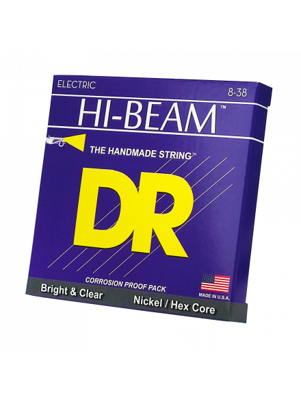 Струни для електрогітари DR Strings HI-BEAM Electric - Light Light (8-38)