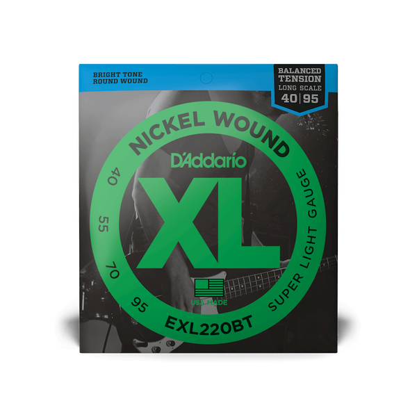 Струни для бас-гітари D'ADDARIO EXL220BT XL Nickel Wound Balanced Tension Super Light (40-95)