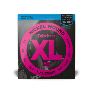 Струни для бас-гітари D'ADDARIO EXL170BT XL Nickel Wound Balanced Tension Regular Light (45-107)