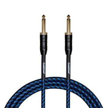 Кабель инструментальный Cascha CCP-G2SBL3 (Professional Line Guitar Cable, Tweed Blue, 3 м)