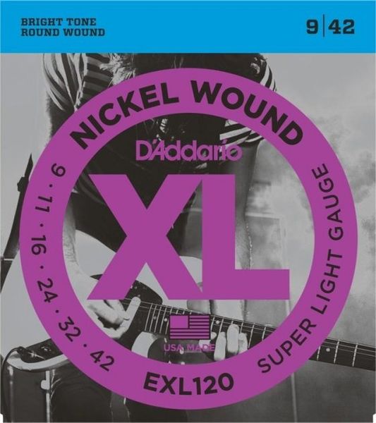Струны для электрогитары D'ADDARIO EXL120 XL Nickel Wound Super Light (09-42)