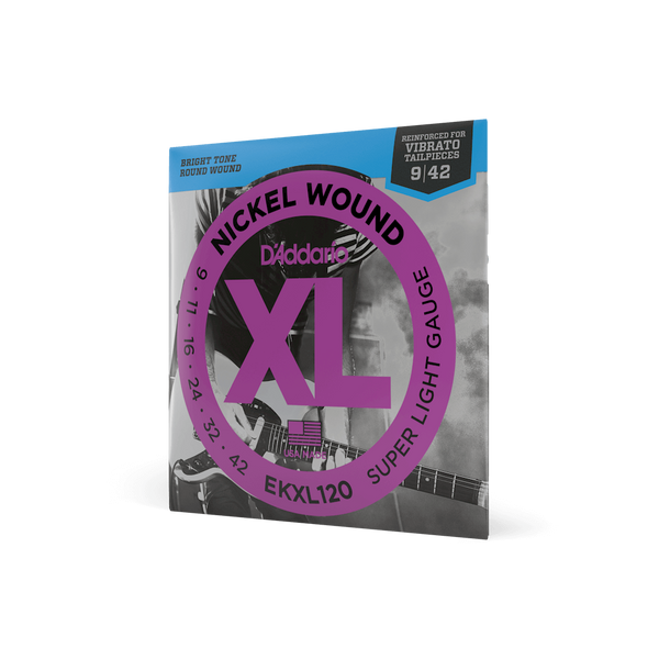 Струни для електрогітари D'ADDARIO EKXL120 XL Nickel Wound Super Light Reinforced (09-42)