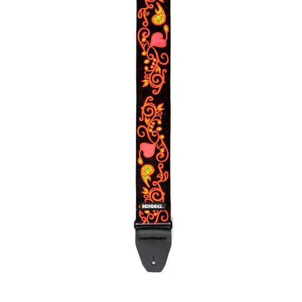 Ремінь гітарний DUNLOP JIMI HENDRIX BLACKLIGHT MONTEREY ORANGE STRAP