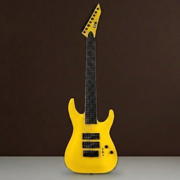 Электрогитара LTD SC-608 BARITONE Stephen Carpenter Signature (Yellow) с кейсом