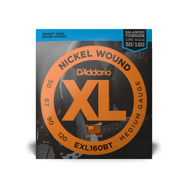 Струны для бас-гитары D'ADDARIO EXL160BT XL Nickel Wound Balanced Tension Bass Medium (50-120)