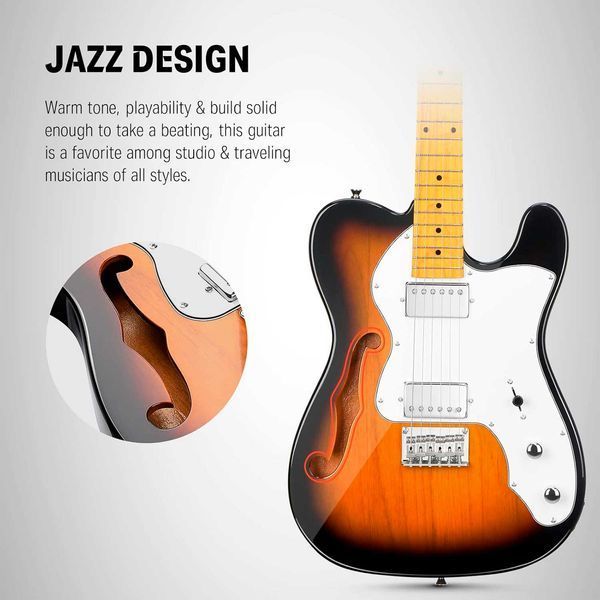 Гітарний набір Donner Music DJC-1000S Sunburst Electric Guitar EC1407 + чохол та аксесуари