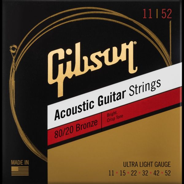 Струни для акустичної гітари GIBSON SAG-CPB13 Coated Phosphor Bronze Acoustic Guitar Strings 13-56 Medium