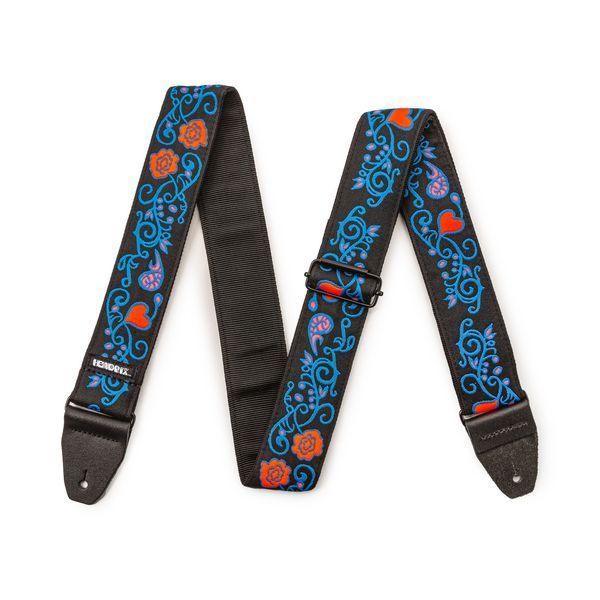 Ремінь гітарний DUNLOP JIMI HENDRIX BLACKLIGHT MONTEREY BLUE STRAP