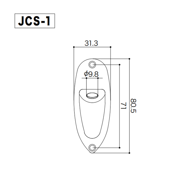 Разъем-планка GOTOH JCS-1 C Jack Cover (Chrome)